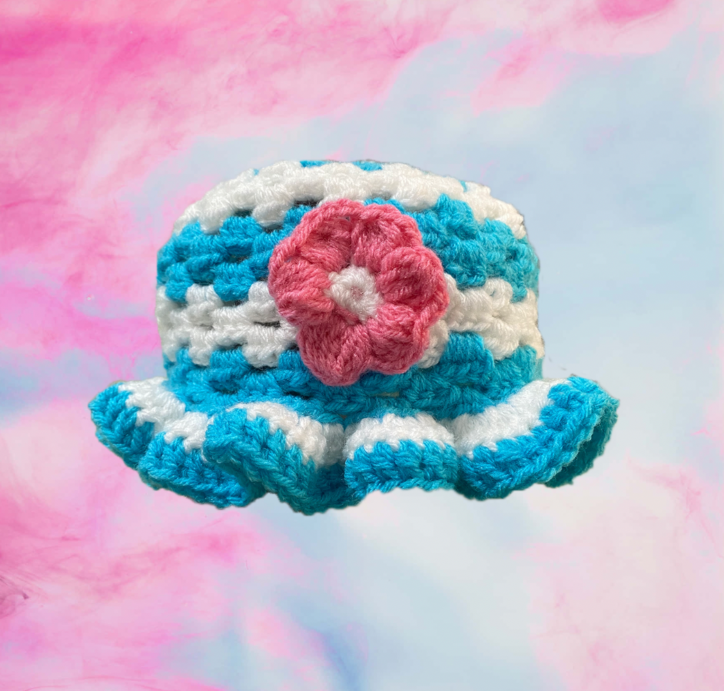 Blanket & Frilly Beanie Set
