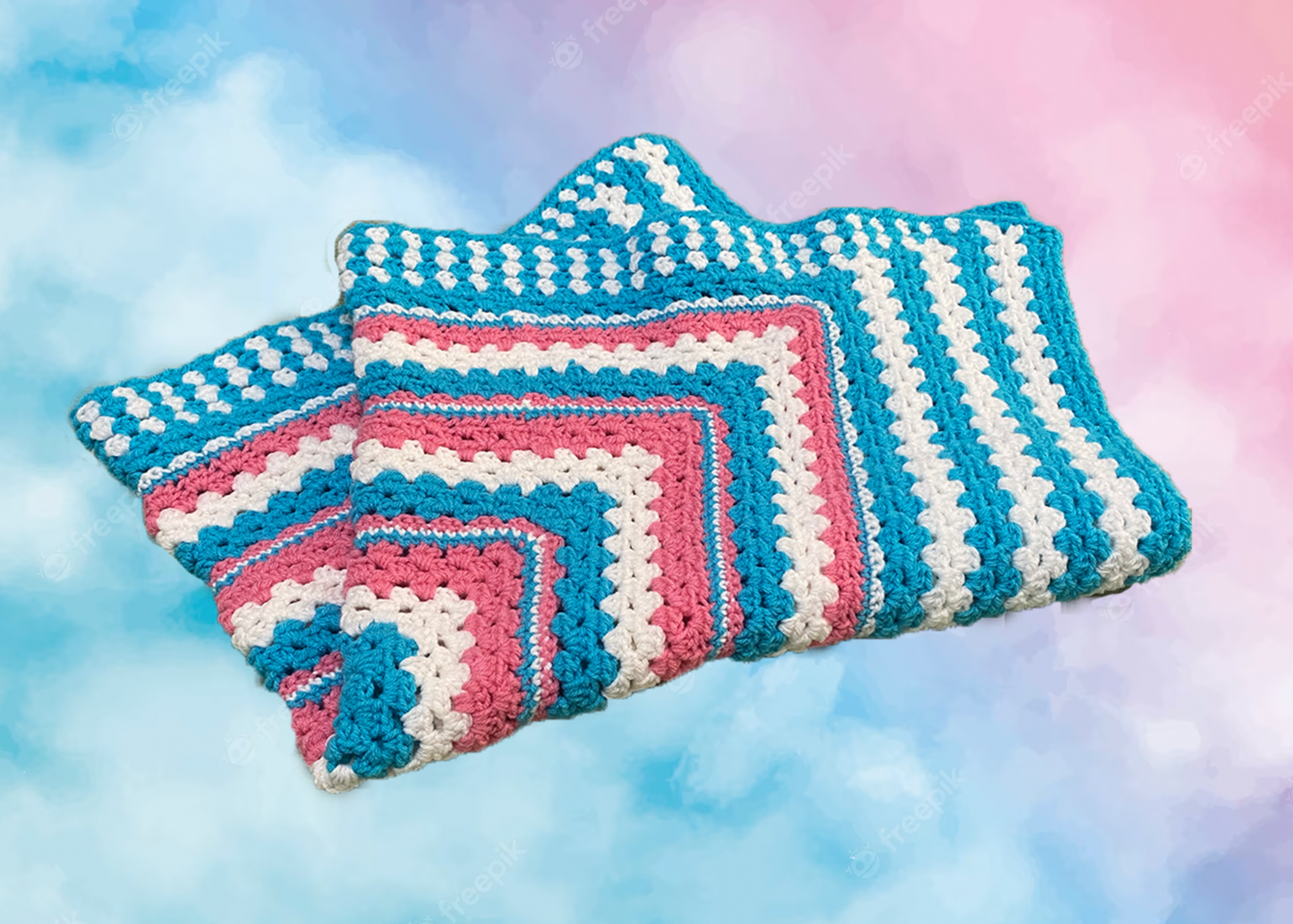 Blanket & Frilly Beanie Set