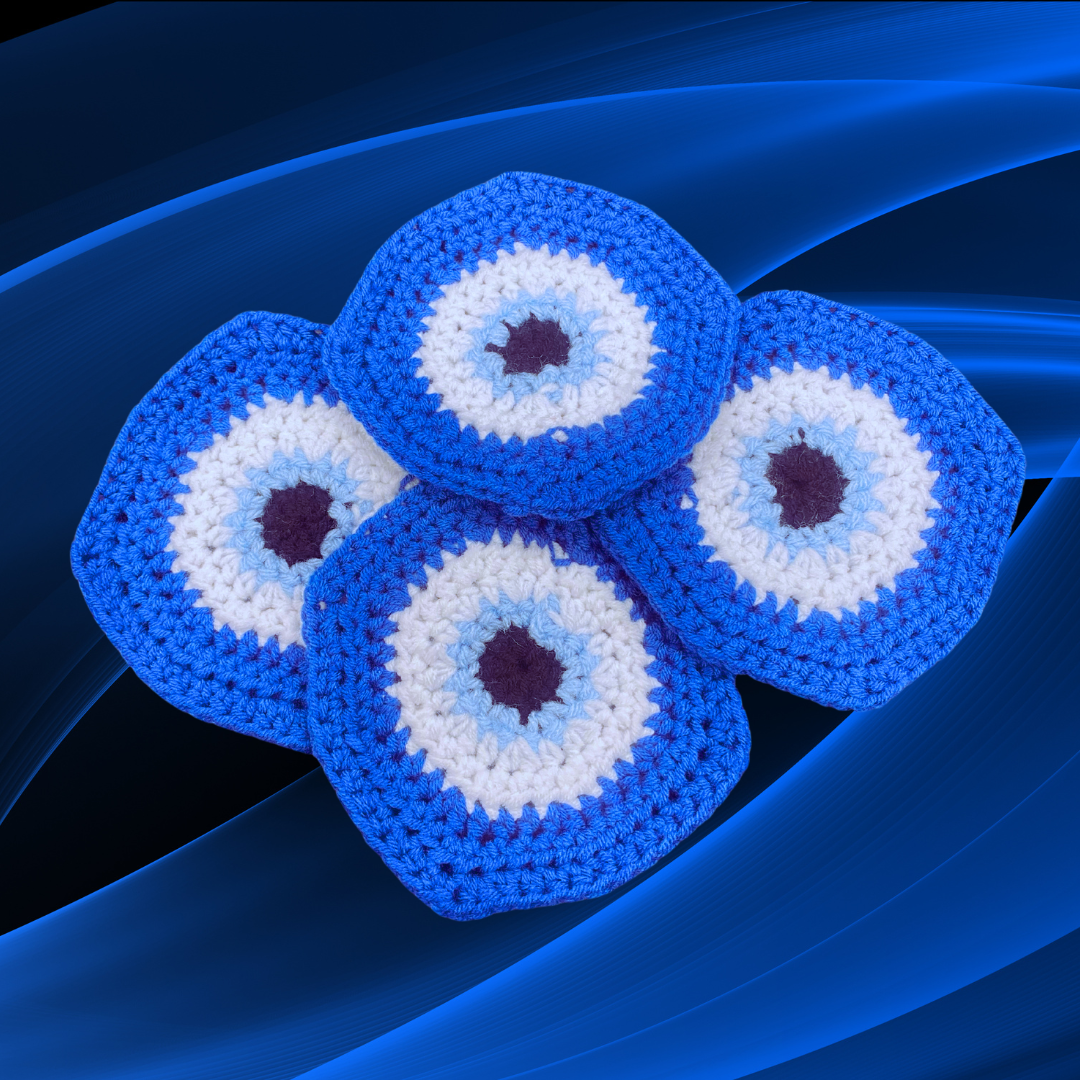 Blue Evil Eye Coasters